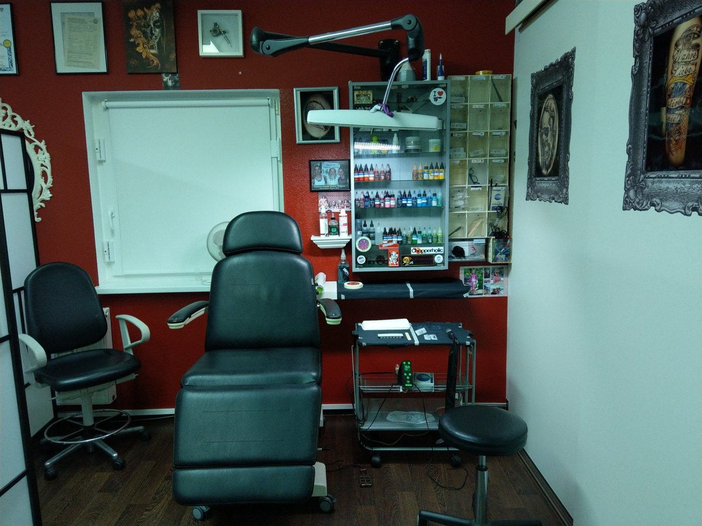 Tattoo Arbeitsplatz im Studio in Frankfurt